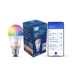 PHILIPS WiZ 10W E27 Wi-Fi & Bluetooth LED Smart Bulb with Music Sync, Compatible with Amazon Alexa & Google Assistant, 16 Million Colours & Motion Sensing Technology | Pack of 1