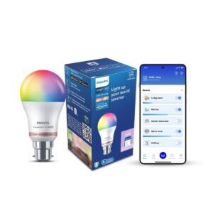 PHILIPS WiZ 10W B22 Wi-Fi & Bluetooth LED Smart Bulb with Music Sync, Compatible with Amazon Alexa & Google Assistant, 16 Million Colours & Motion Sensing Technology | Pack of 1