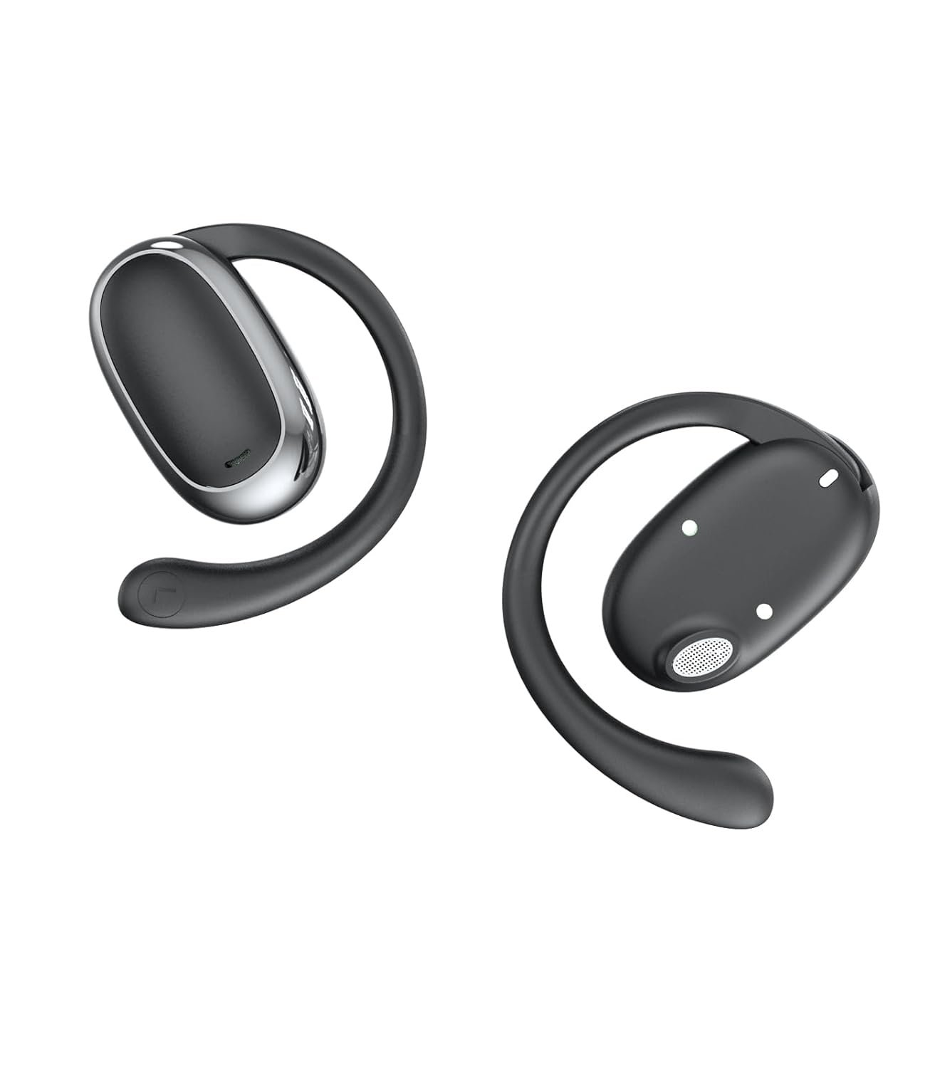 AI Translation Earbuds Real Time 156 Languages 60H Playtime, App Control Open Ear Bluetooth Translator Headphones 8-in-1 Audifonos Traductores Inglés Español for Travel Business Learning, Black