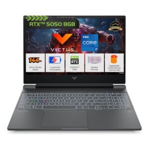 HP Smartchoice Victus, 13th Gen Intel Core i7-13620H, 8GB RTX 5050, 24GB DDR5(Upgradeable) 1TB SSD, 144Hz, 15.6''/39.6cm, Win11, Office24, Mica Silver, 2.3kg, fa2309, Xbox Gamepass*, RGB Gaming Laptop
