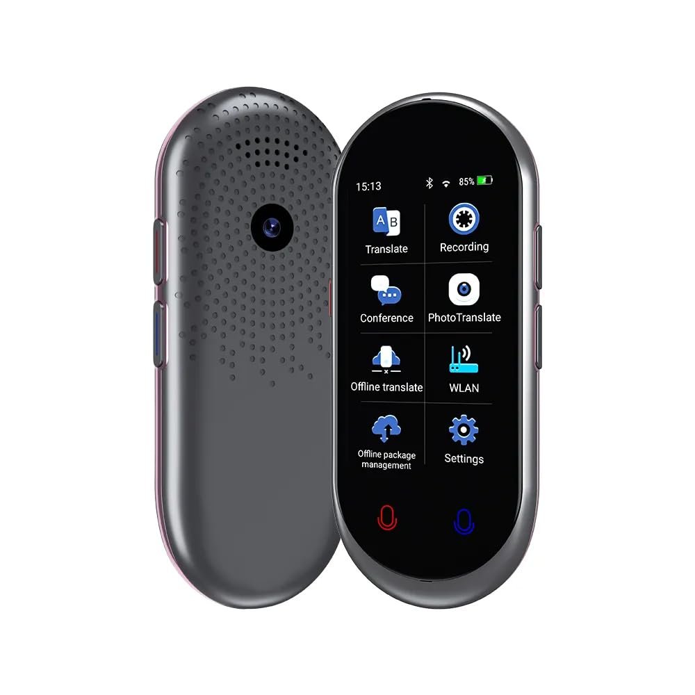 QIWA AI Instant Translator Device with 4G SIM, Real-Time Voice Translation in 138 Languages, Offline & WiFi Support, Photo/Text Translation, Smart AI Assistant for Travel, Business & Language Learning