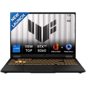 ASUS TUF F16, 14th Gen,Intel Core i7 14650HX,RTX 5060-8GB,16GB,1TB,FHD+,16″,165Hz,90WHrs,Windows 11,M365 Basic (1Year)*,Office 2024,Jaeger Gray,2.2 Kg, FX608JMR-RV049WS, Gaming Laptop ASUS TUF F16, 14th Gen,Intel Core i7 14650HX,RTX 5060-8GB,16GB,1TB,FHD+,16″,165Hz,90WHrs,Windows 11,M365 Basic (1Year)*,Office 2024,Jaeger Gray,2.2 Kg, FX608JMR-RV049WS, Gaming Laptop