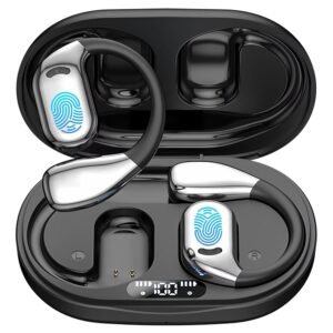 AI Translation Earbuds Real Time, 144 Language Translator Earbuds with APP Compatible with iOS & Android, Bluetooth Translation Headphones Translating Device for Travel Business and Learning - Black