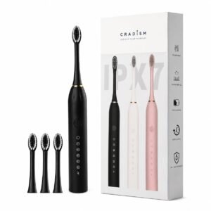 Sonic Electric Toothbrush for Adults & Kids | USB Rechargeable | 6 Cleaning Modes | Smart Timer | IPX7 Waterproof | 3 Replacement Brush Heads (Multicolor)