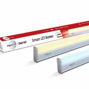 wipro Smart Wi-Fi 20W CCT LED Batten | White Tunable | Dimmable | Scheduling | Scene Creation | Smart Grouping of Lights | Control from Anywhere | Amazon Alexa & Google Asst. Compatible | Pack of 1