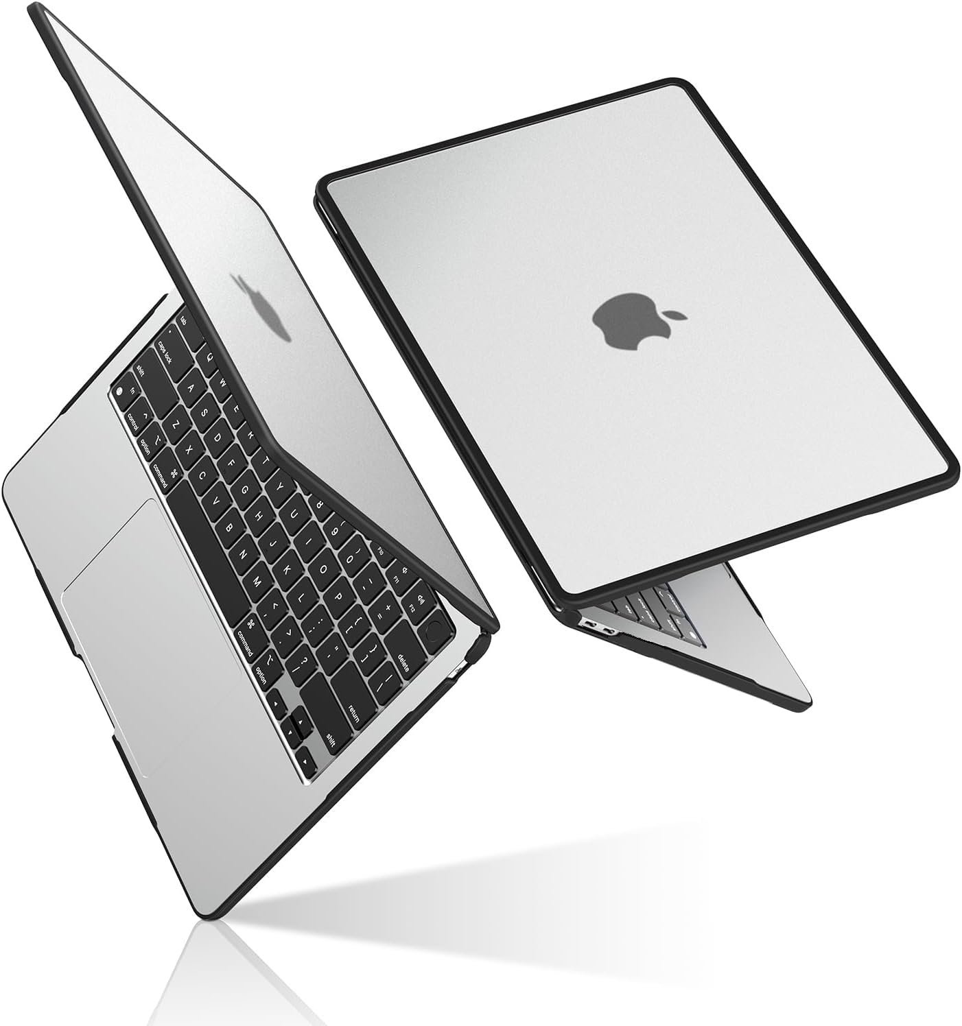 BlueSwan Case Compatible for M1 MacBook Air 13.3 inch A2337 A2179 A1932,Released in 2021 2020 2018,Anti-rupture TPU Frame+PC Matte,M1 Air 13 inch Laptop Anti-fingerprint Protective Cover-Frosted Clear