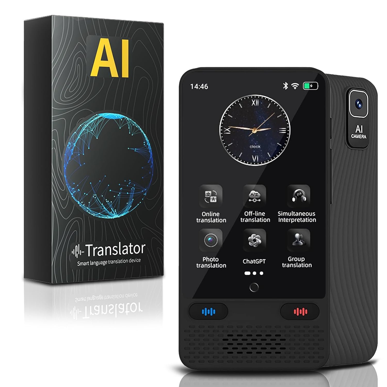 Language Translator Device No WiFi Needed, Real Time Two Way Language Translator 138 Languages Supported, Online/Offline/AI/Voice/Photo Translation, Instant Translator for Business, Learning & Travel