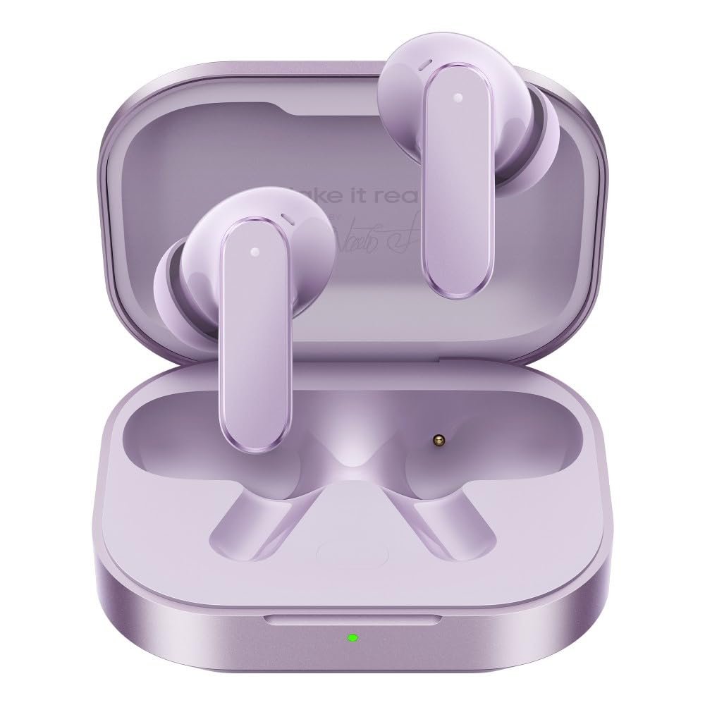 realme Buds Air 8,11mm+6mm Dual Dynamic Bass Drivers,58 Hrs Playtime, 55dB ANC,6 Mic ENC, 45ms Low Latency, 360° Spatial Audio, Hi-Res LHDC, IP55 Dust & Water Resistant, BT v5.4 (Master Purple)
