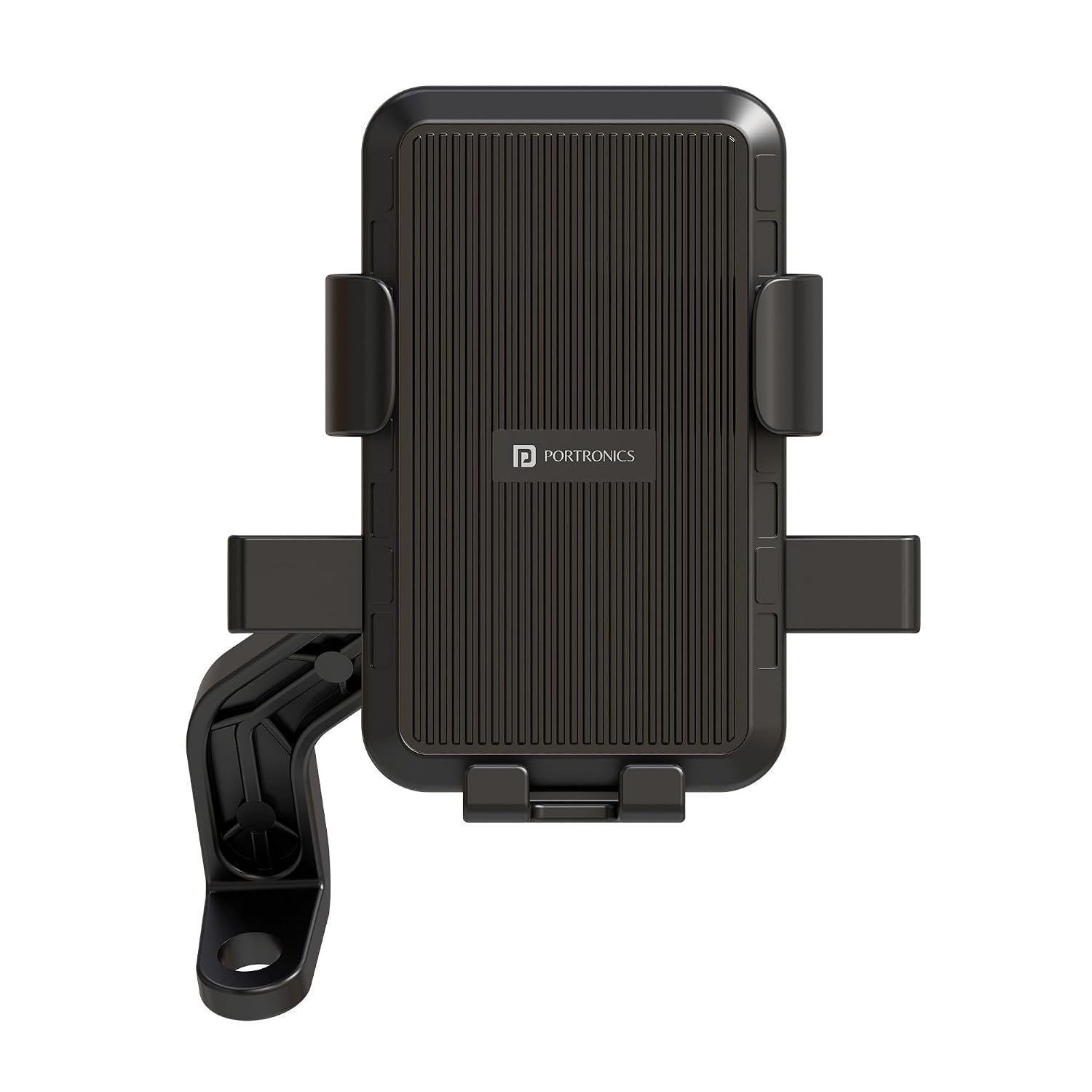 Portronics Mobike 5 Scooty/Scooter Phone Holder with Mirror Mount, 360 Degree Rotation, Strong Grip, Compatible with 4.7″ to 7.2″ Smartphone, Mobile Stand for Scooter, Cycle & Motorcycle (Black)