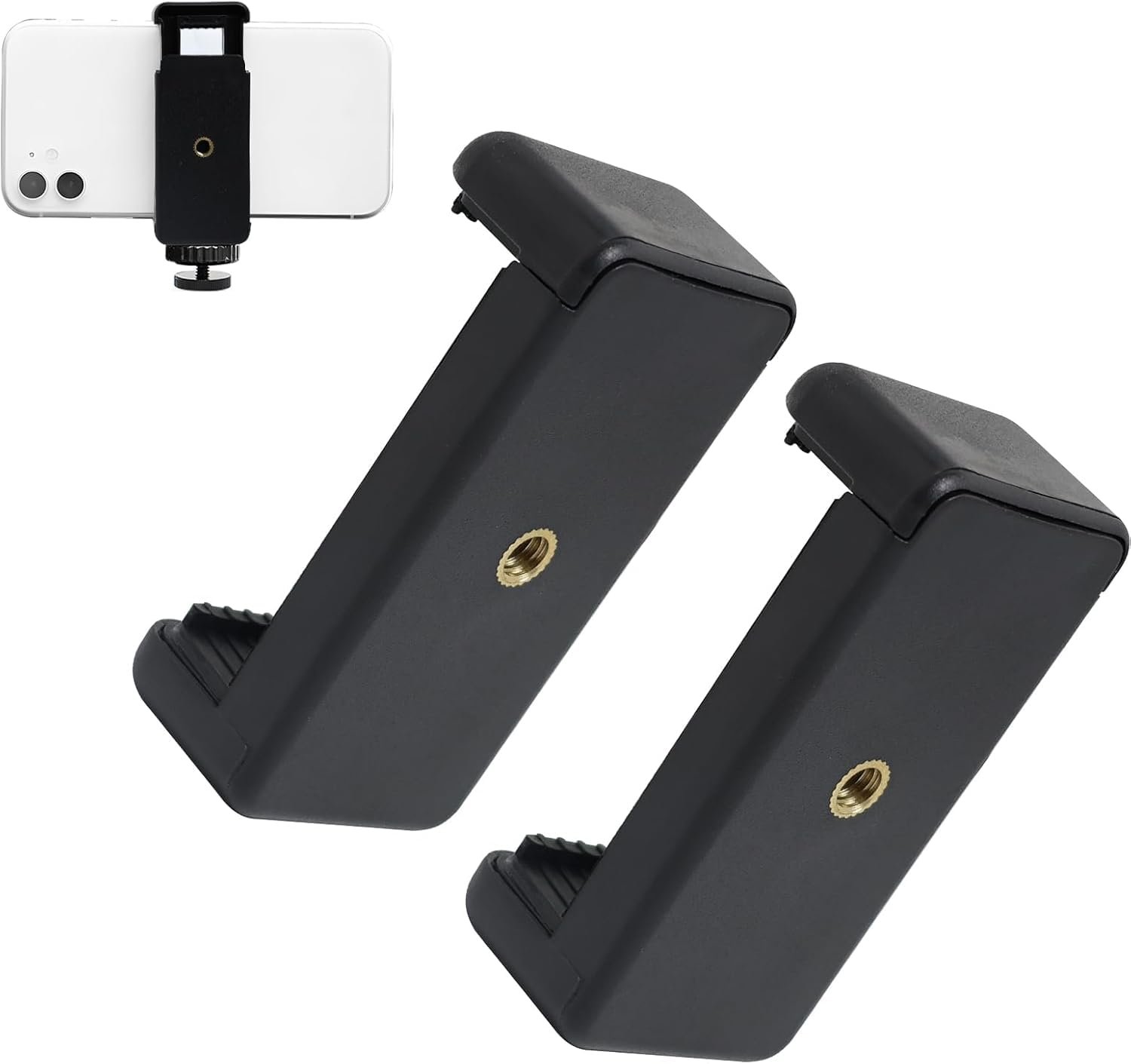 CERLINK Universal Monopod Clip for Mobile Camera Holder and Tripod Mount -Black (Pack of-2)