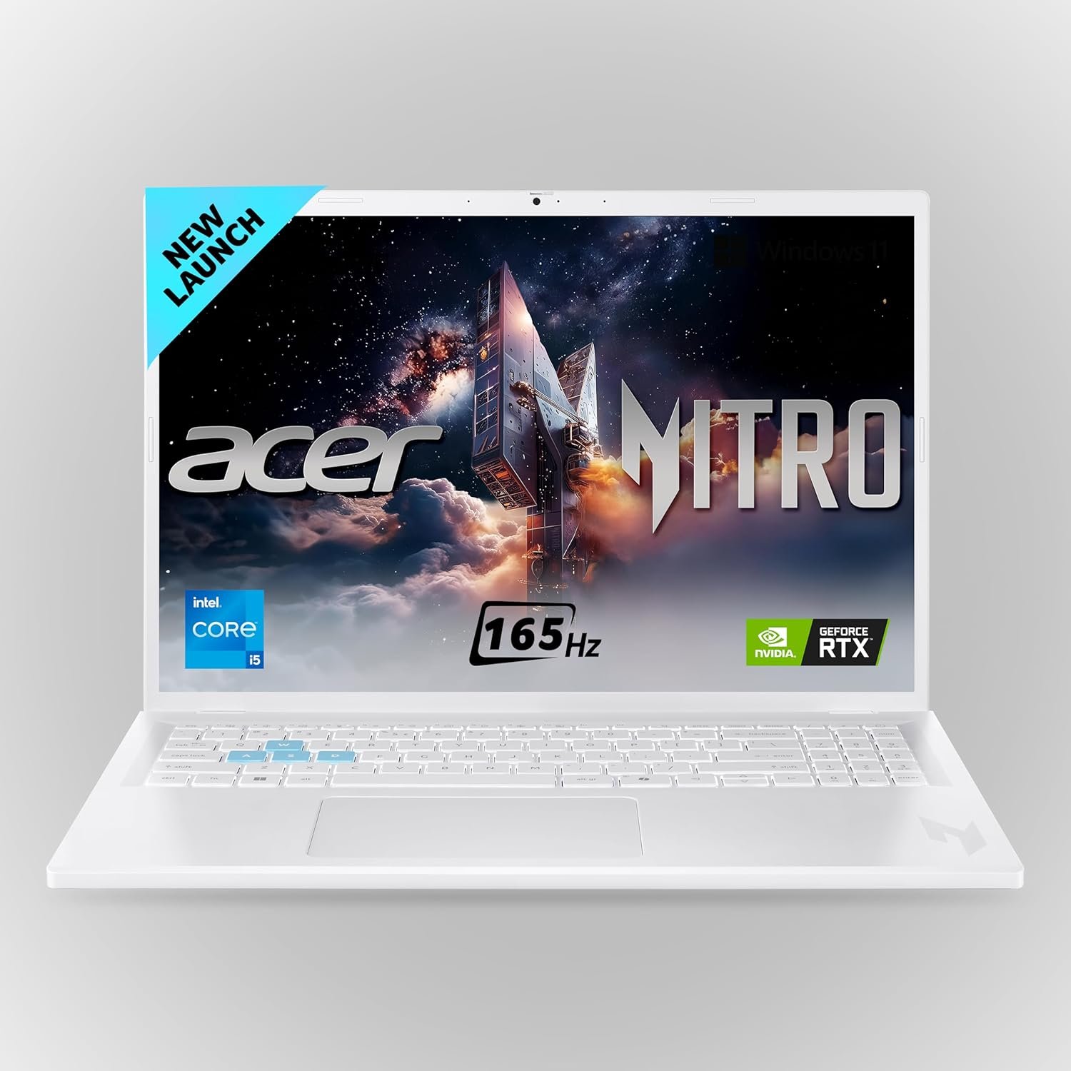 acer Nitro Lite 16, 13th Gen, Intel Core i5-13420H Processor,NVIDIA GeForce RTX 3050-6 GB GDDR6, 16GB/ 512 GB, 16.0″/40.64 cm, 165 Hz, Win 11 Home, White, 1.95 kg, NL16-71G, Backlit KB,Gaming Laptop