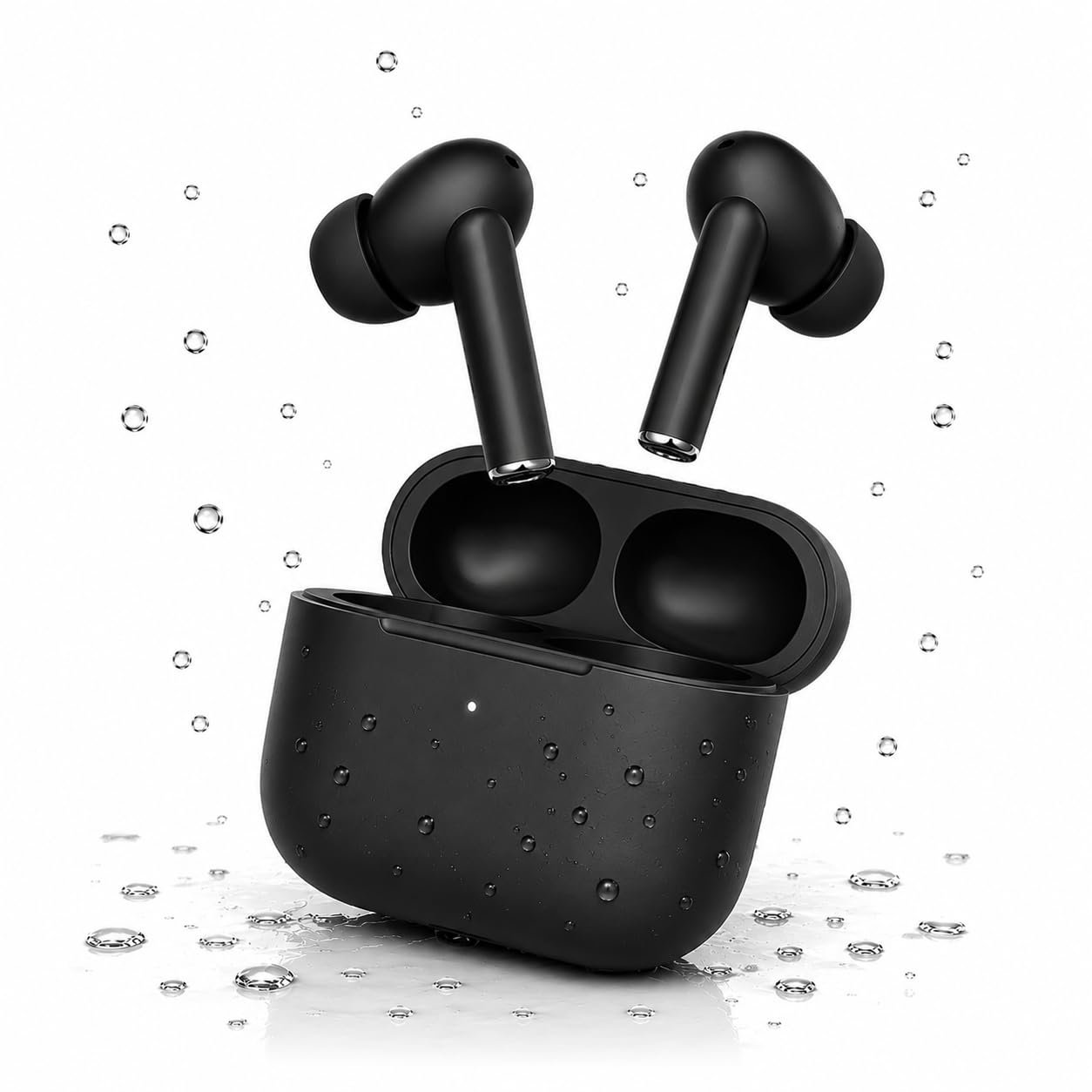 Wireless Bluetooth Earbuds with Fast Pairing, ANC Mic, Hi-Fi Stereo Sound, Touch Control, Type-C Charging Case, IPX5, TWS Earphones for Calling, &Gaming Music (Black)
