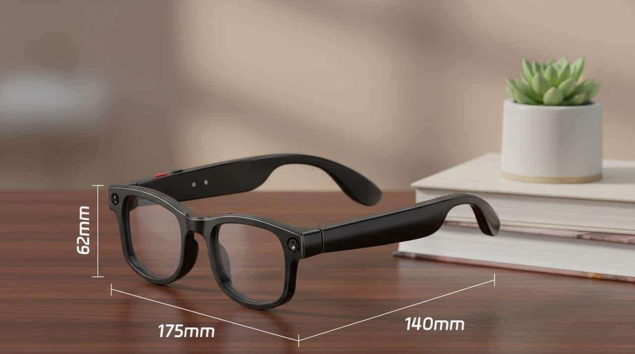 Aeoss AI Video Smart Glasses for Men & Women- Object Recognition, Real-Time Translation, 8MP HD Video Recording Camera, Bluetooth Audio/Calls, Voice Assistant for Outdoor Sports & Driving