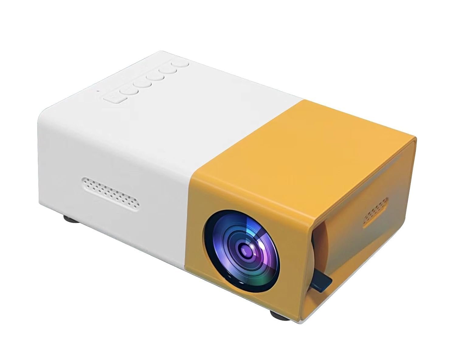 Mini Projector, Portable Mini Home Theater LED Projector with Remote Controller, LED Corded Projector Support HDMI, AV, SD, USB Interfaces.