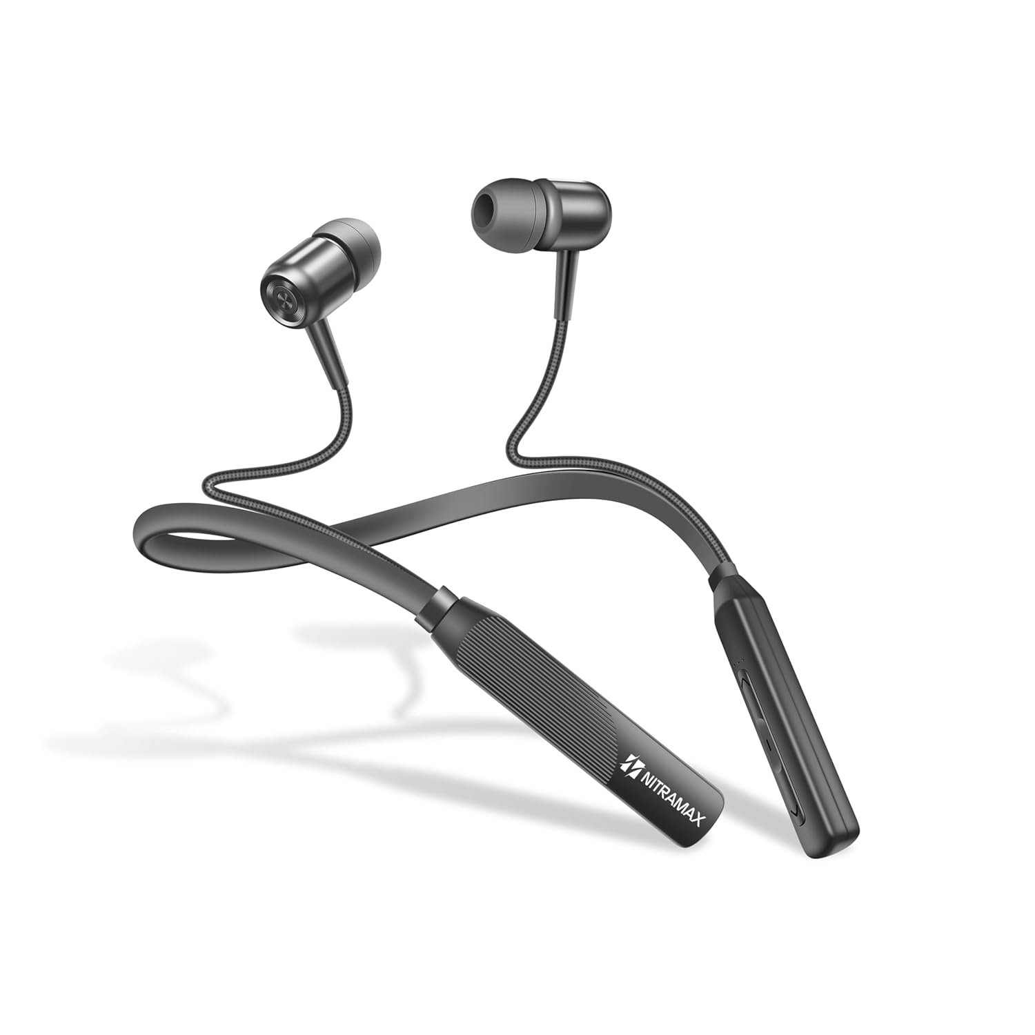 Bluetooth 5.4 Wireless Neckband Headphones, 20-Hour Playtime, Superior Bass with Intelligent Voice Noise Reduction, Crystal Clear Calls & Effortless Pairing, Ergonomic Sports Earbuds (Black)