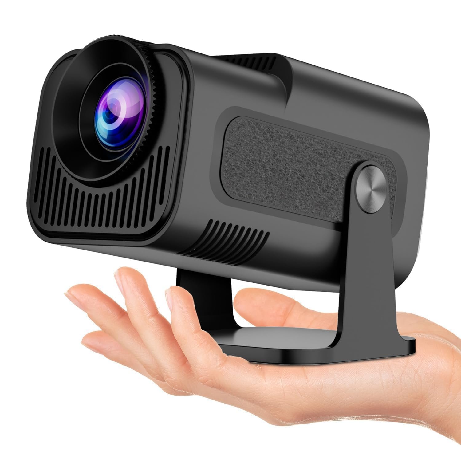 Hy320 Mini Portable Projector-5G WiFi 6,Bluetooth 5.0 and Android 11,Support 4K and 1080P Full Hd,12,000 Lumens,Led Projector with 4D/4P (BGP26)