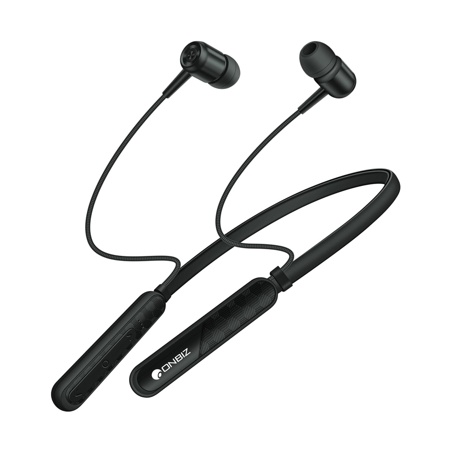 Earphone Neckband Bluetooth 5.3 with 20+Hrs Playtime, 10mm Dynamic Driver, Type C Charging, Voice Assistant Bluetooth Neckband Headphone – Black