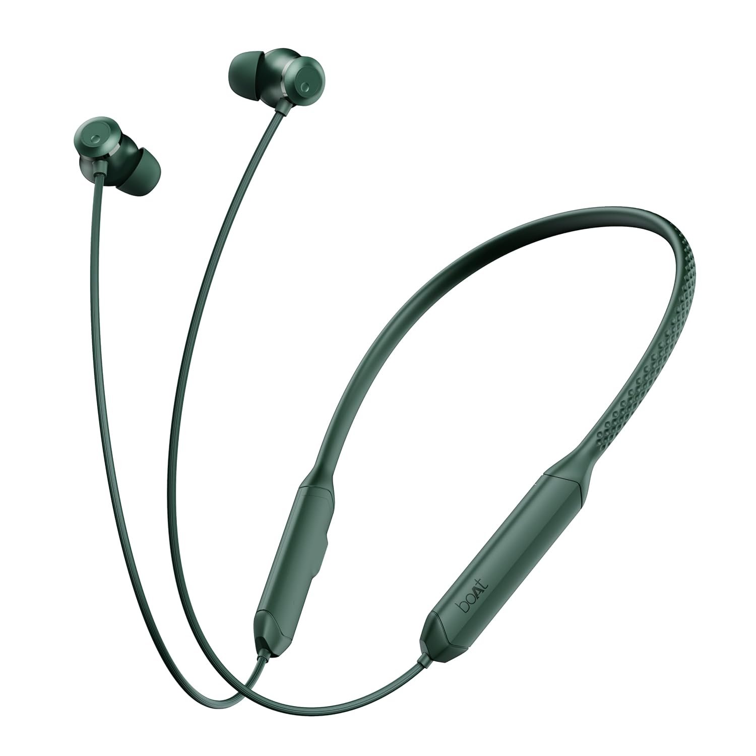 boAt Rockerz 255 Z Plus, AI-Enx Tech,Spatial Audio,50HRS Battery,Low Latency Mode,Fast Charge,Stream Ad Free Music via App Support, Bluetooth Neckband,Wireless with Mic in Ear Earphones (Pine Green)