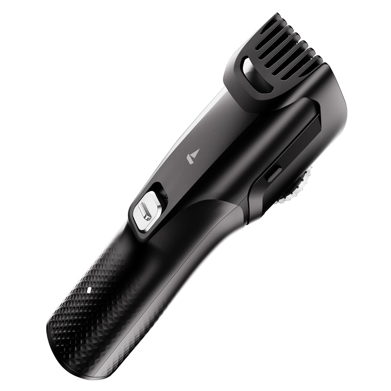 boAt Slazer S100 Beard Trimmer For Men, 300 min runtime,2X Fast Charging, USB Type C, Metallic Finish, Adjustable Comb, Stainless Steel Blades, 2 Years Warranty (Phantom Black)