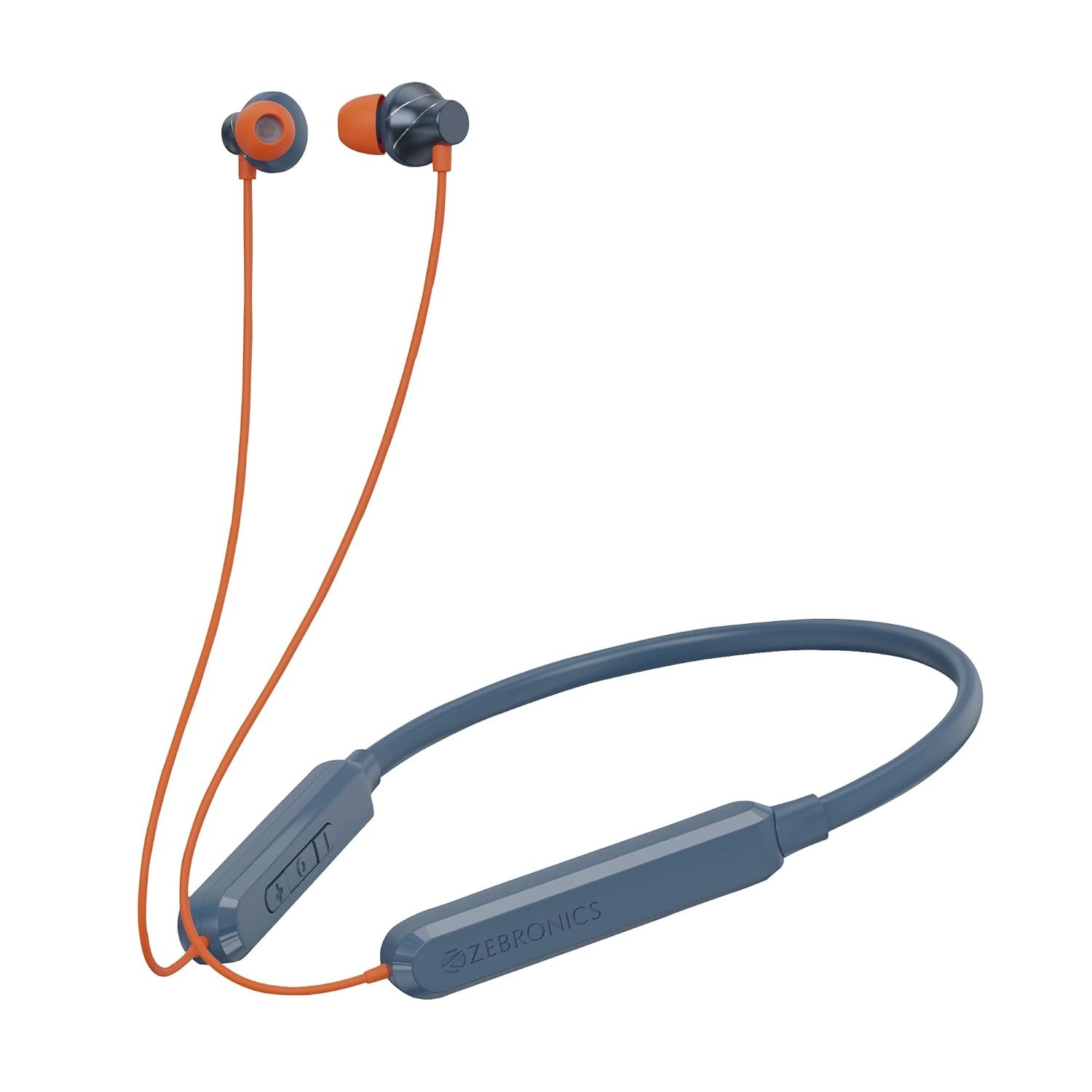 ZEBRONICS Jumbo LITE with 70 Hours Backup, Bluetooth v5.2 Wireless Neckband, Fast Charging, ENC Calling, Gaming Mode (Upto 50ms), Voice Assistant, Dual Pairing, Splash Proof, and Type C (Navy)