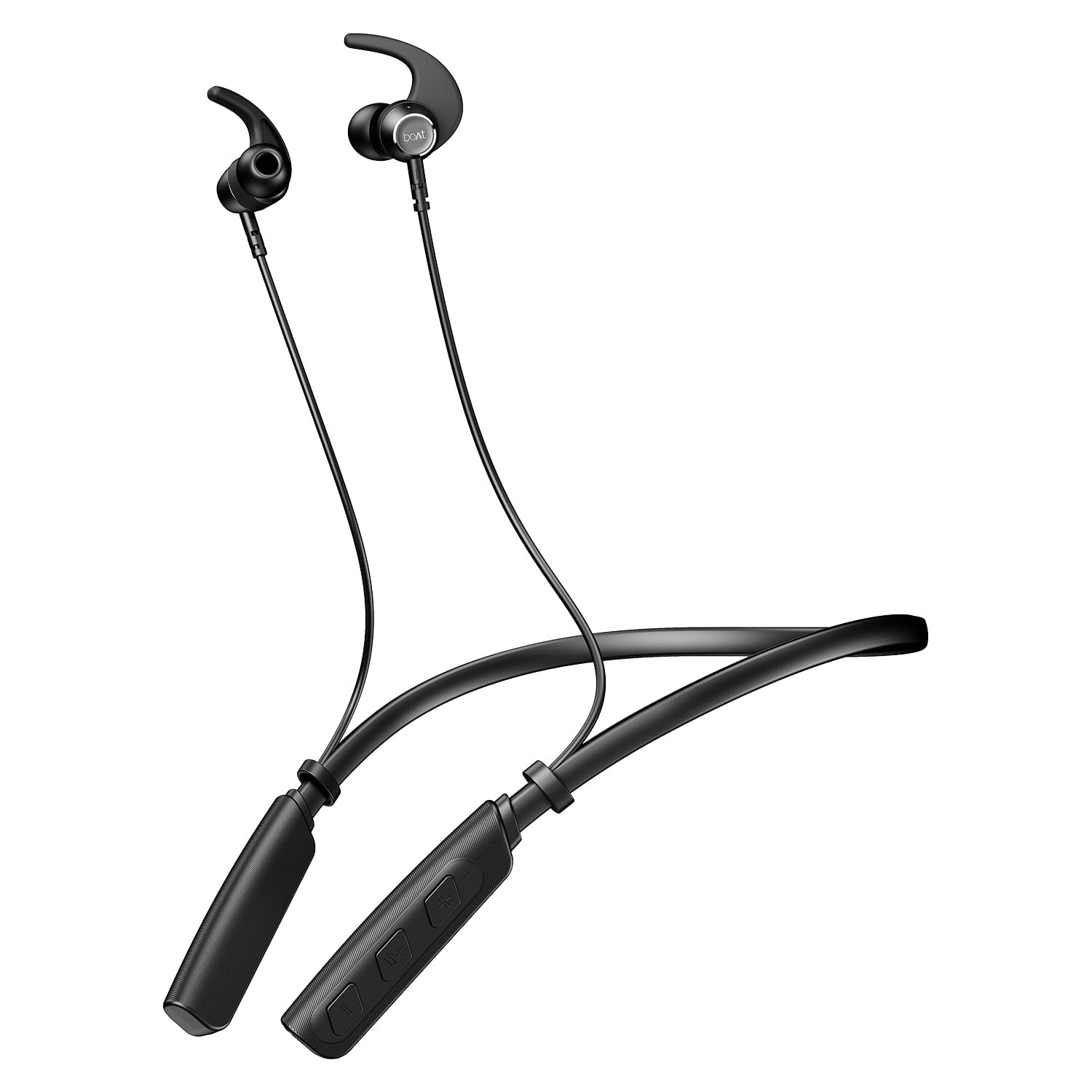 boAt Rockerz 202, ENx Tech, 20H Battery, in Ear, Dual Pair, Fast Charge, Magnetic Buds, Stream Ad Free Music via App Support, Bluetooth Neckband, Wireless with Mic Earphones (Active Black)