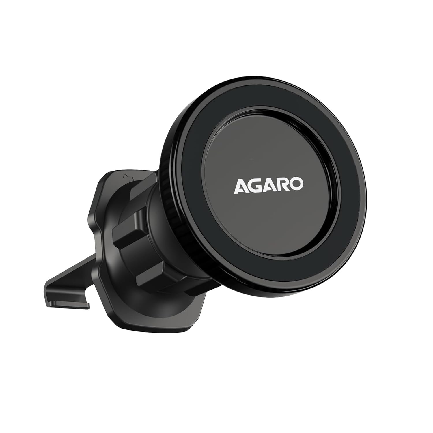 AGARO Magnetic Car Mobile Holder Stand with Ultra-Strong N52 Magnet, AC Vent Mount, 360° Rotation, One-Hand use, Magsafe & Universal Compatibility with Included Metal Ring for iPhone & Android Phones