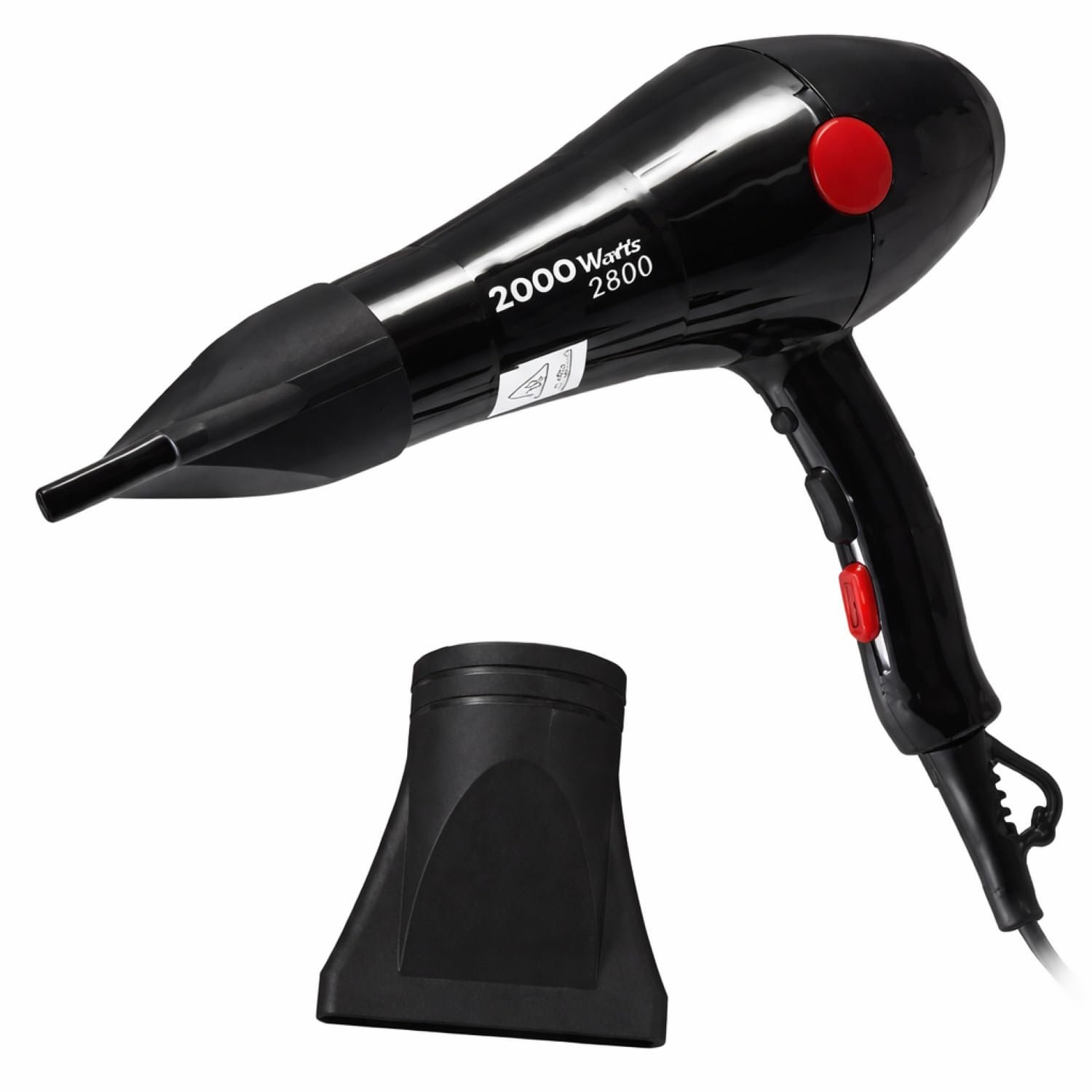 Choaba Hair Dryer 2000W Professional Straps Hot & Cold Air | Compact Travel Dryer with Styling Nozzle & Diffuser | Lightweight sweatproof Hair Dryer for Men & Women(Big)