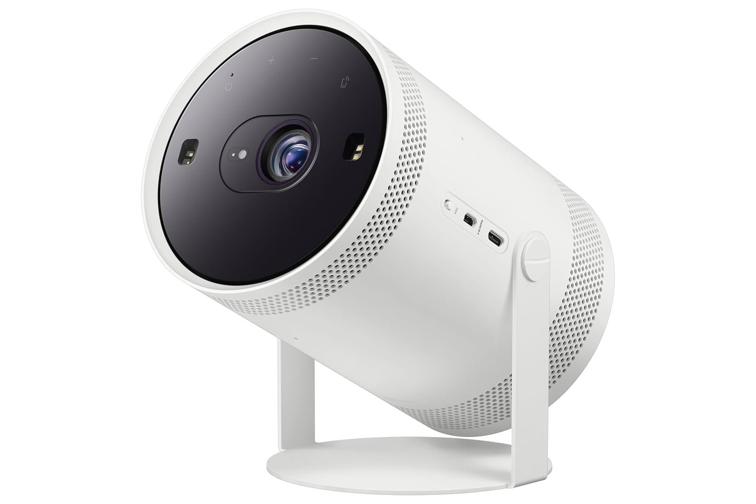 Samsung The Freestyle 2nd Gen Portable Compact Smart LED Projector with FHD Resolution, 100″ Maximum Display, 550 LED Lumen, Inbuilt 5w Speaker, Wi-Fi, Bluetooth & HDMI (SP-LFF3CLAXXXL, White)