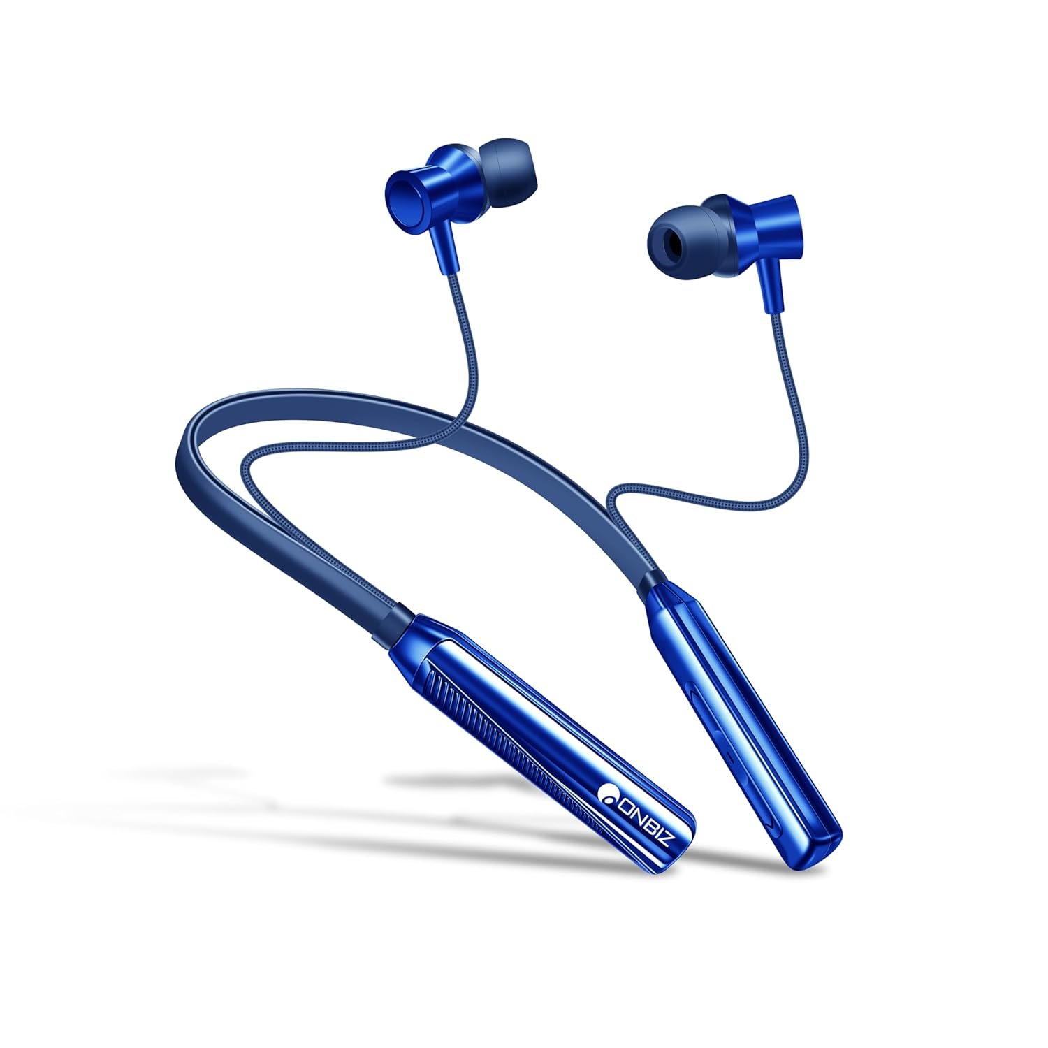 Bluetooth Neckband Earphones, 28H+ Playtime, Bluetooth 5.4, 10mm Driver, IPX4 Splash Resistant (Blue)