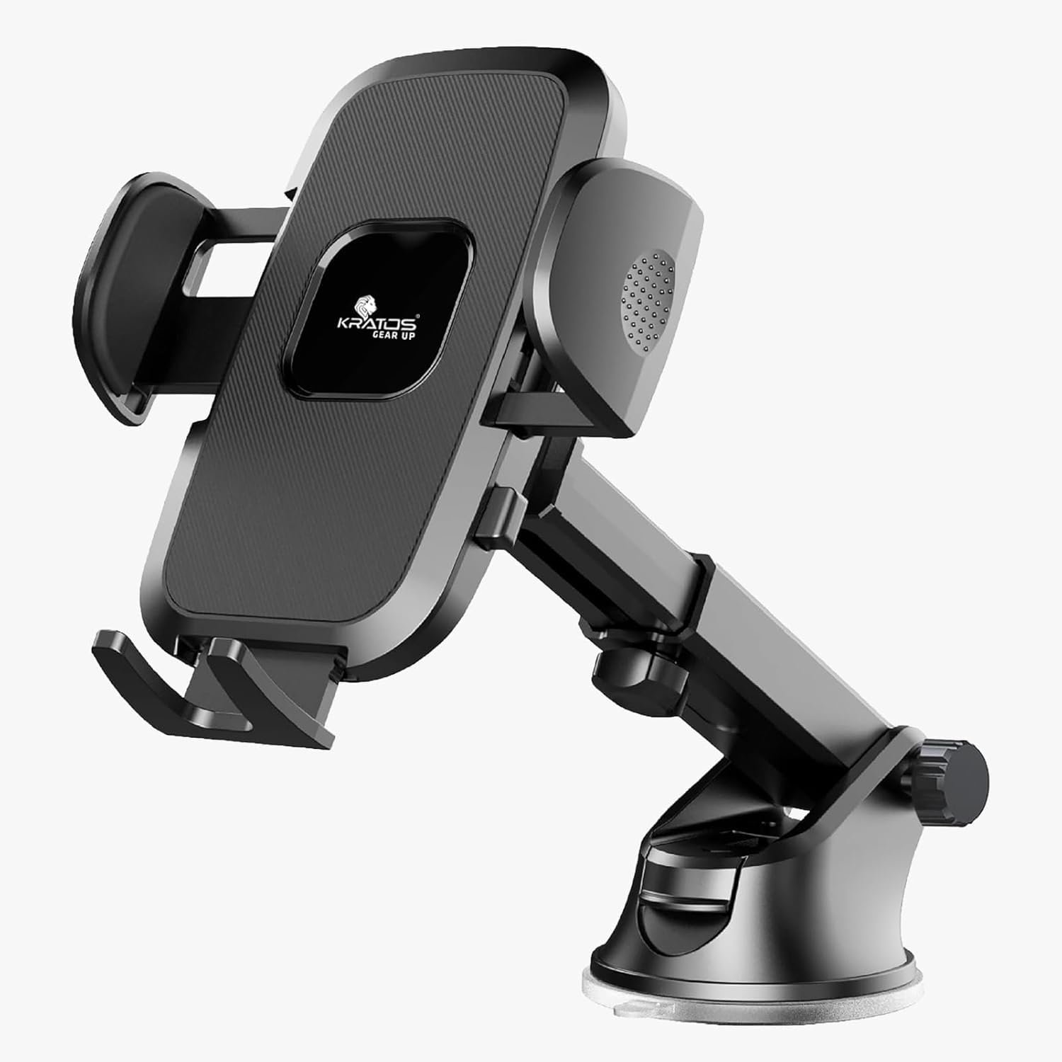 Kratos Grip X3 Premium Mobile Holder for Car with Back Button Unlocking Mechanism, Strong Suction Cup, 360° Rotatable,Car Mobile Holder for Wildshield and Dashboard, Compatible with 4 to 7″ Smartphone
