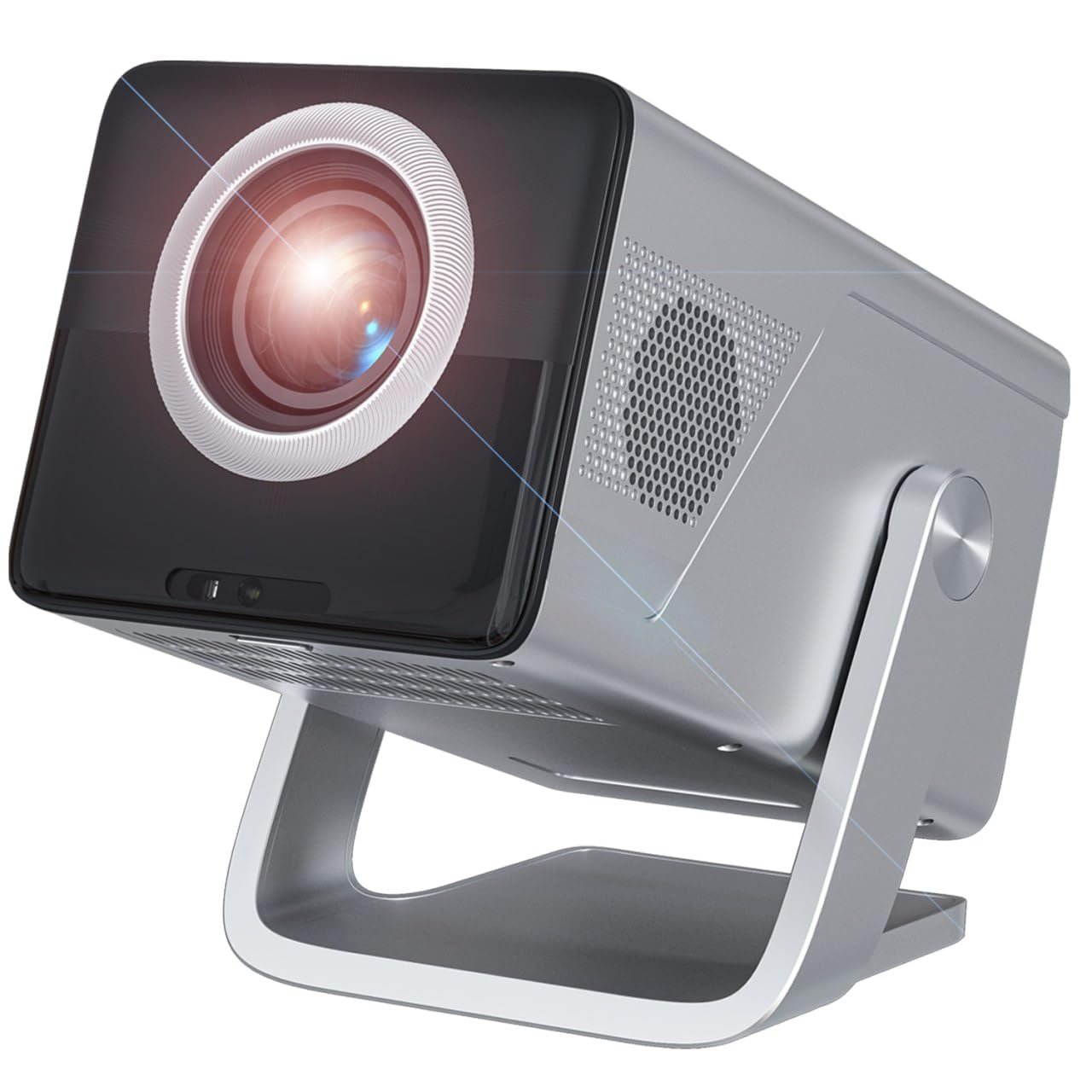 Portronics Beem 570 Smart Projector | Netflix Certified | 1080p Full HD Native | 10000 Lumens | Android 13 | Upto 120″ Screen | Auto Keystone, Obstacle Avoidance | Built-in Apps | 5W Speaker (Silver)