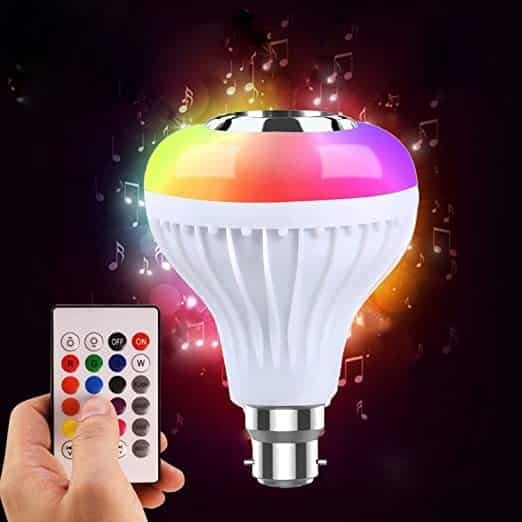 Bluetooth Speaker Smart Lighting Music Bulb Color Changing with Remote Control Pack of 1