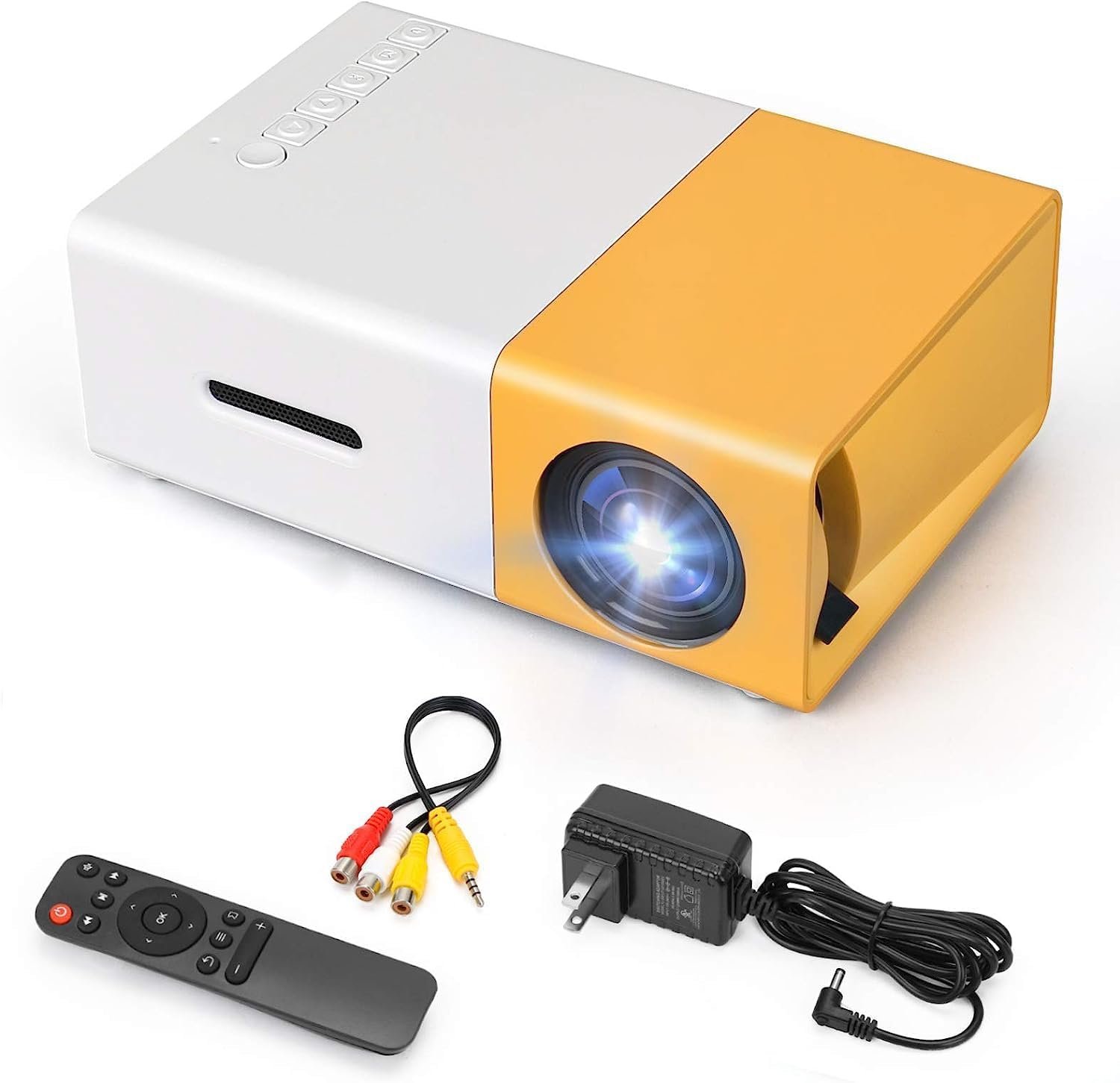 Projector Portable 1080P LED Projector, Pocket Video Projector for Home Theater Movie Projector, Outdoor Movie Projector, Cartoon, Kids Gift
