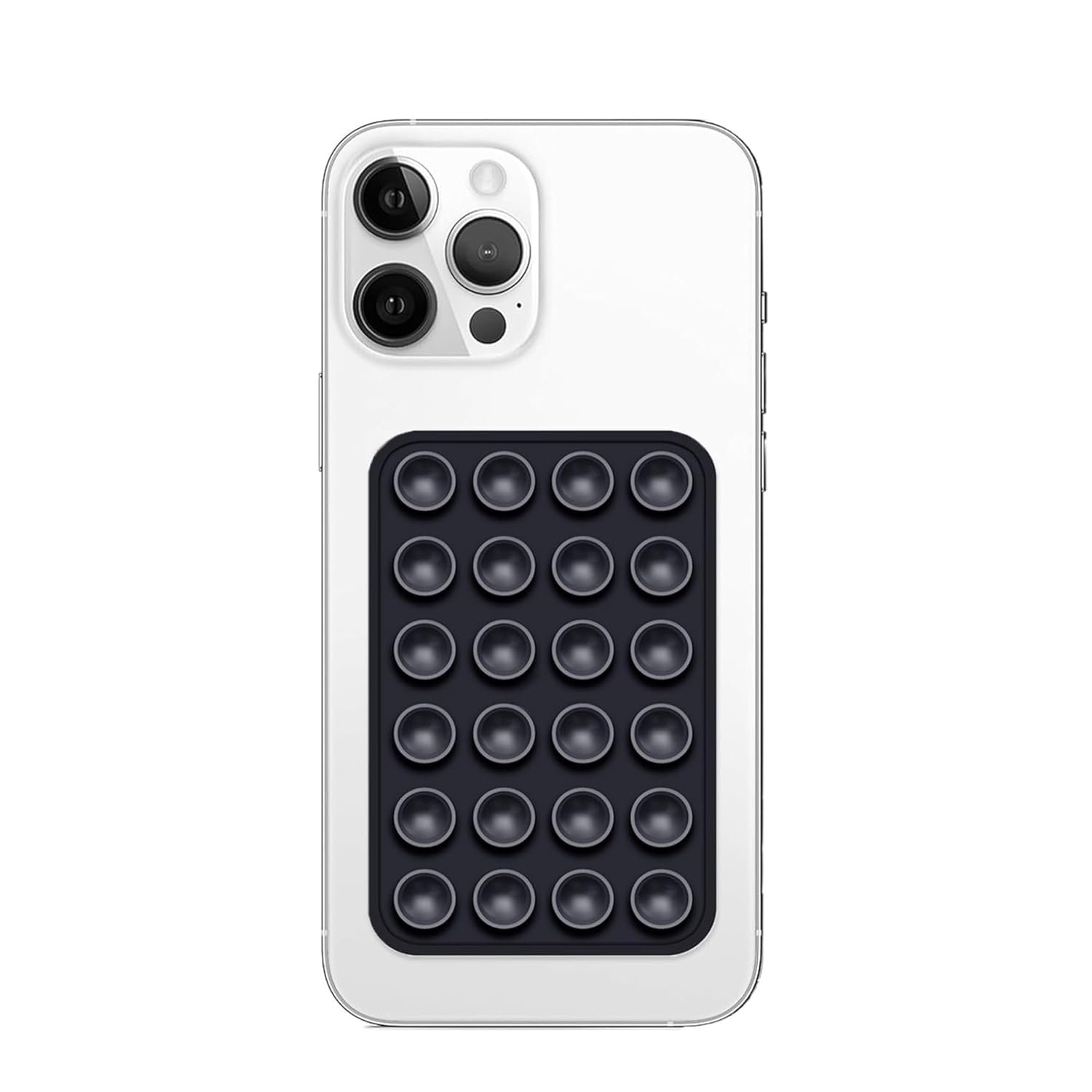 Like Star® Double Sided Back Cover for Phone | Silicone Suction Adhesive for Phone Cover | Stick Ease Multi-Purpose Hands-Free Suction Phone Accessory | Strong Grip Holder for Mirror & Shower (Black)