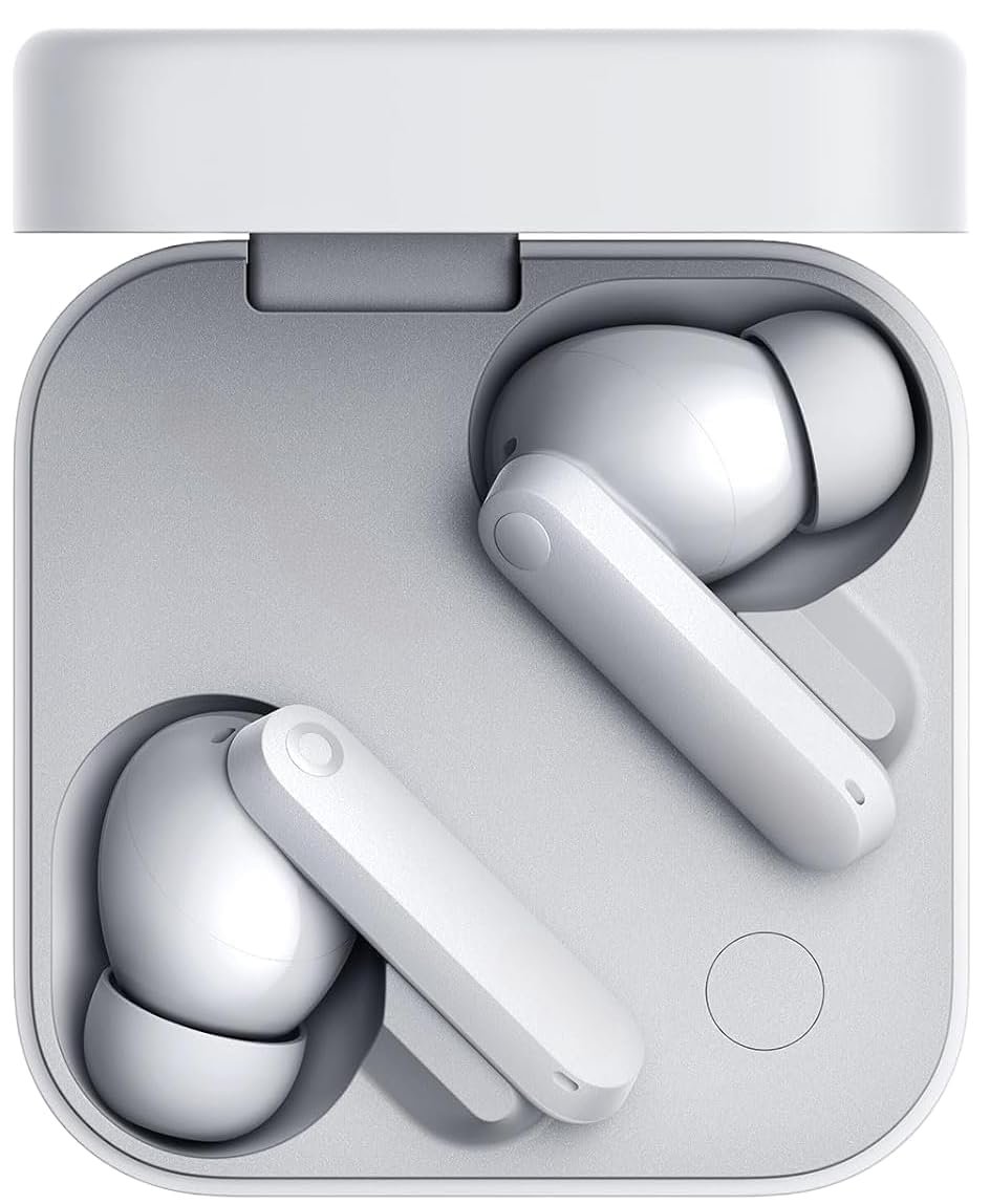 VARNIADRF VARNIADRF Premium Wireless Bluetooth 5.3 Earbuds with Touch Control, HD Calling Mic, Deep Bass, Type-C Fast Charging Case, Low Latency TWS Earphones for Music, Calls & Gaming (White)