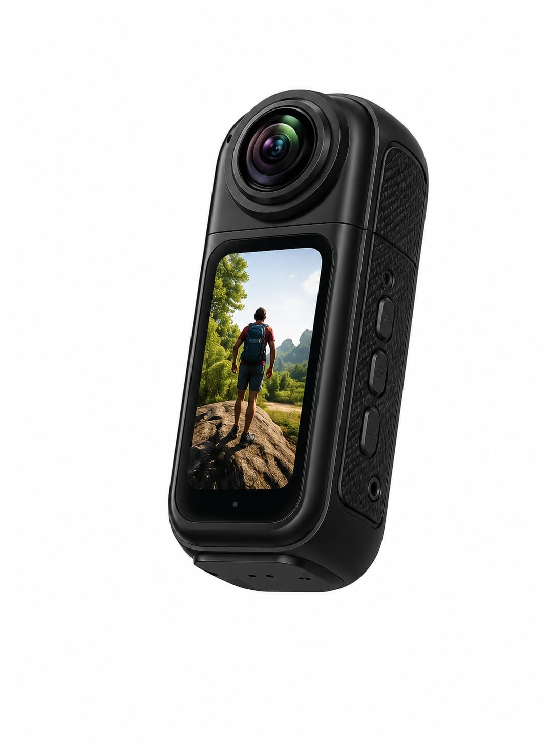 Thumb Sized Portable Camera, Mini Wearable Action Camera with 64 GB Memory Card with Magnetic Design, HD Video Recording, Compact Pocket Camera for Travel, Cycling, Hiking & Outdoor Sports