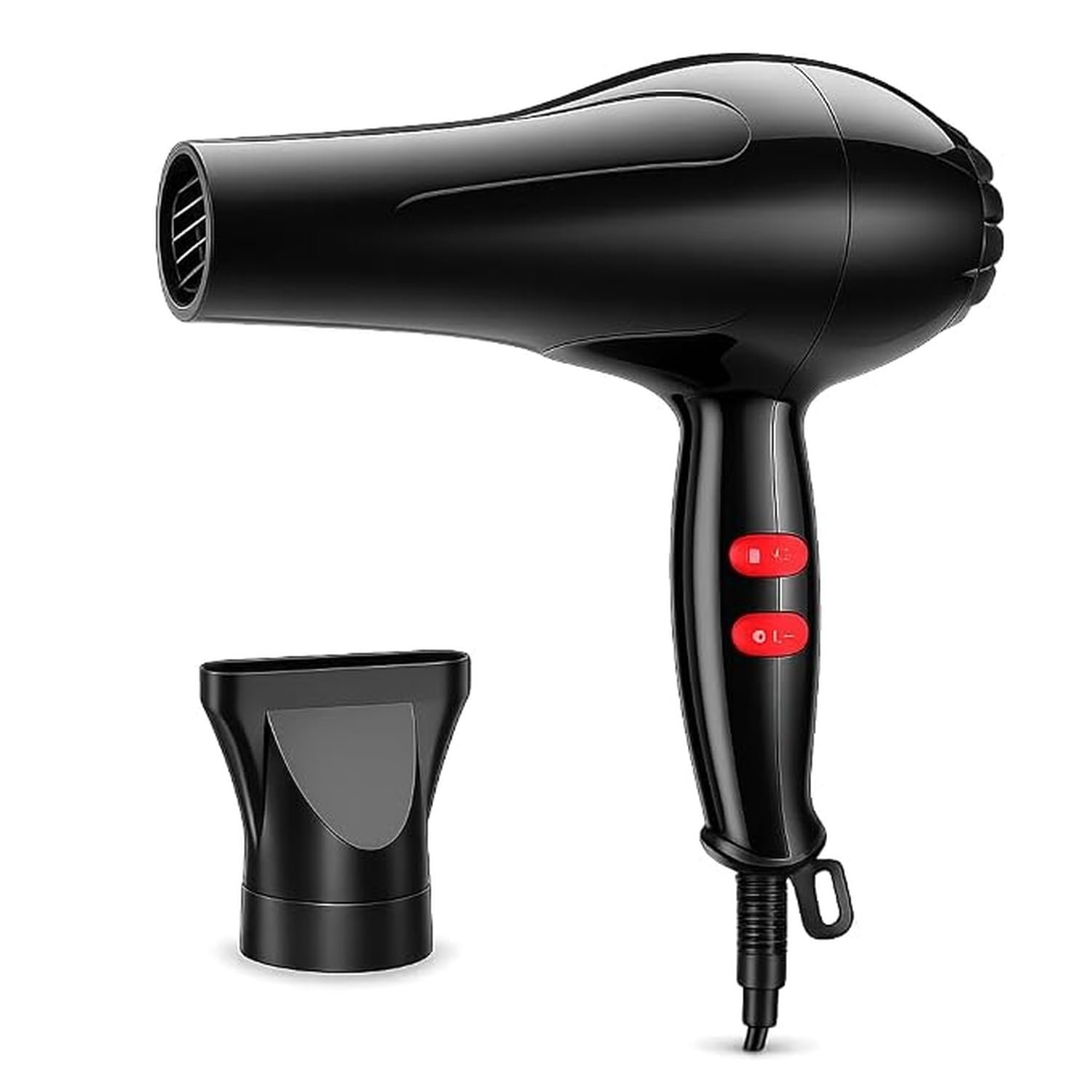 Hair Dryer 1800W Powerful Hot & Cold Air Blow Dryer for Women & Men | Lightweight Hair Dryer with Styling Nozzle | Fast Drying Hair Dryer for Home, Salon & Travel Use (N2)