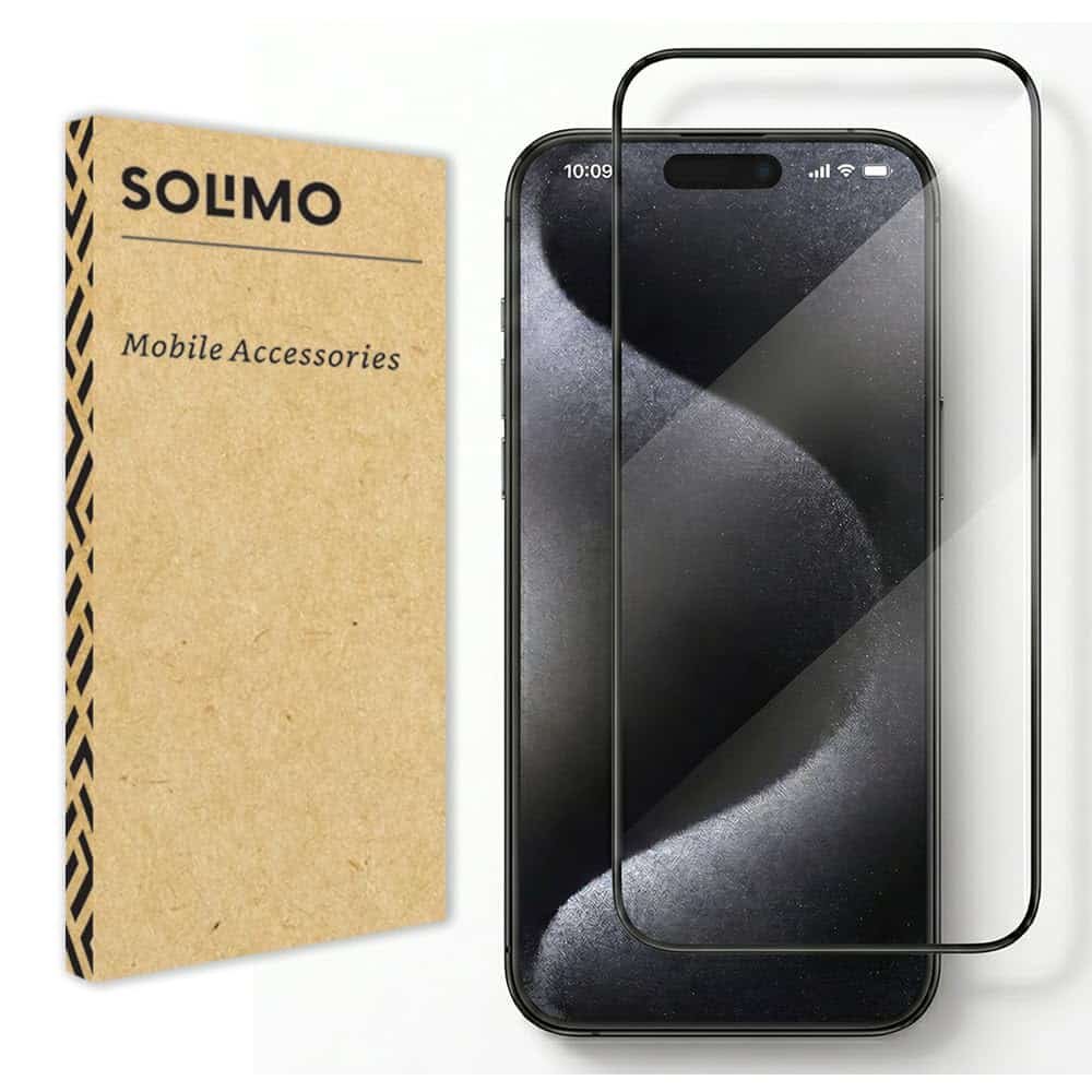 Amazon Brand – Solimo Tempered Glass Screen Protector for iPhone 13, 13 Pro & 14 with Edge-To-Edge Protector (6.1 inches)