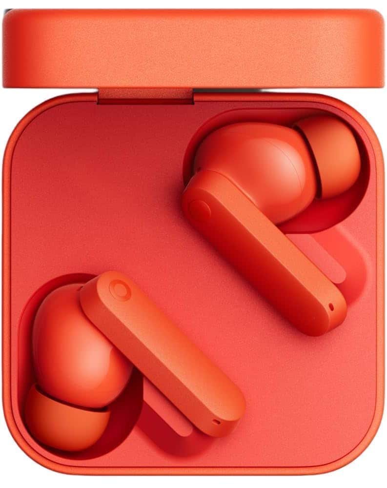 VARNIADR Wireless Earbuds Bluetooth 5.3 TWS Earphones Full Touch Control Headphones Built-in Microphone Premium Sound Quality Ensure Fast Stable & Connection with Type C Charger (Orange)