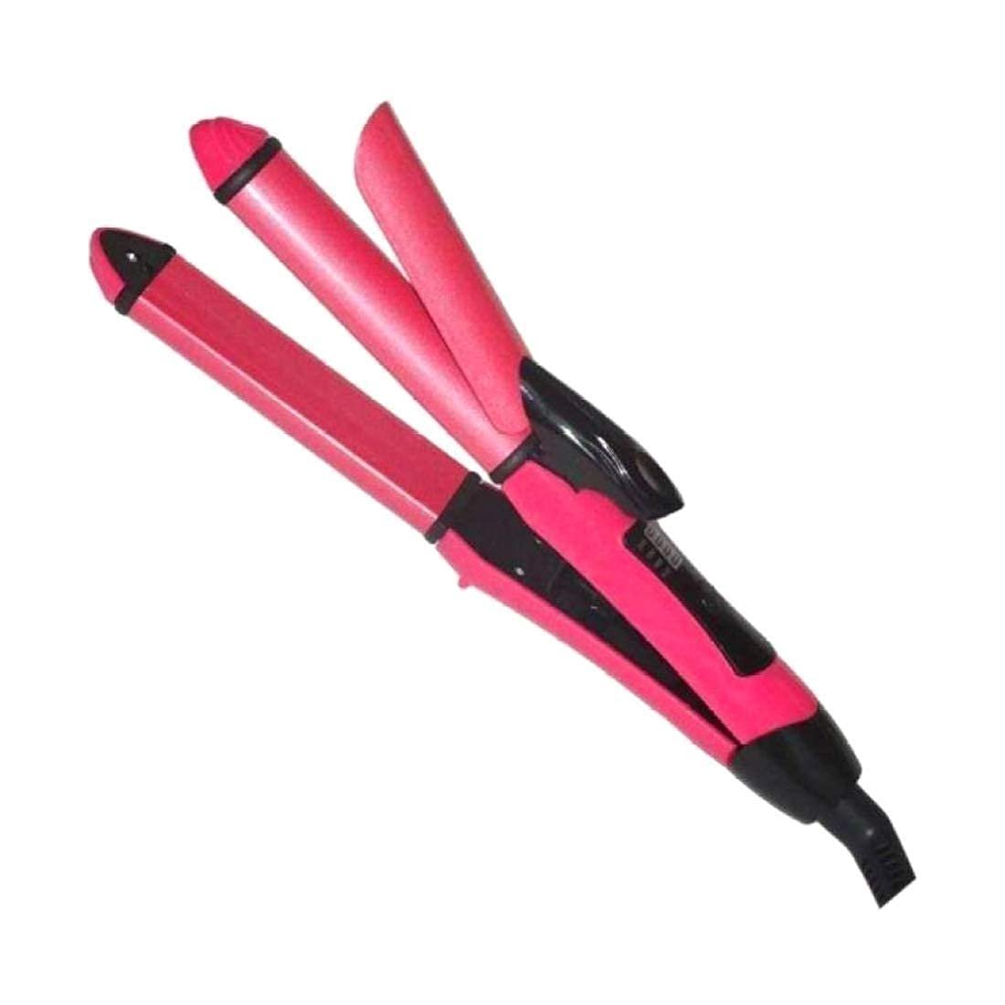 2 in 1 Hair Straightener and Curler | hair straightening machine, Beauty Set of Professional Hair Straightener and Hair Curler with Ceramic Plate For Women