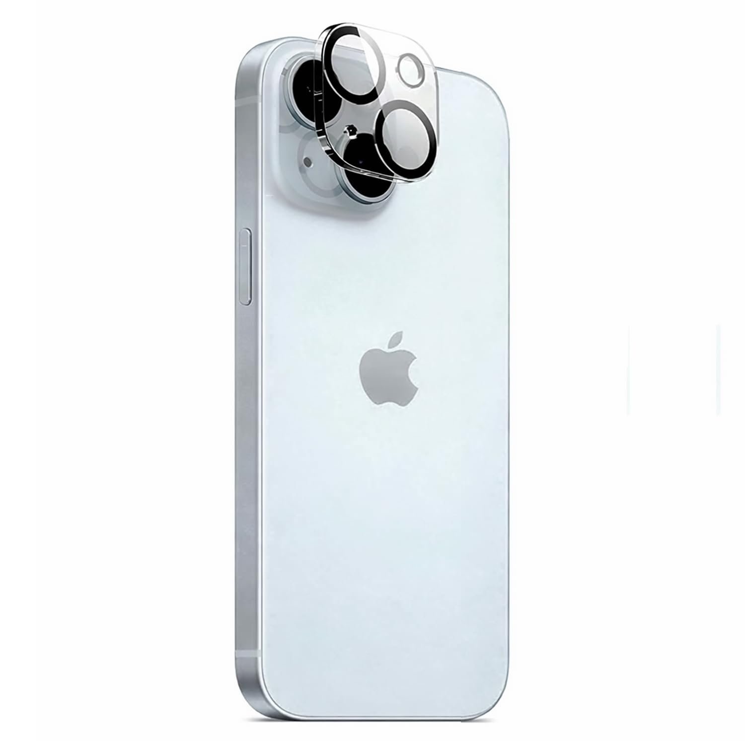 Amazon Brand – Solimo Tempered Glass Camera Lens Protector for iPhone 15 (6.1 Inch) & iPhone 15 Plus (6.7 Inch) | Anti-Scratch | Black Tempered Glass