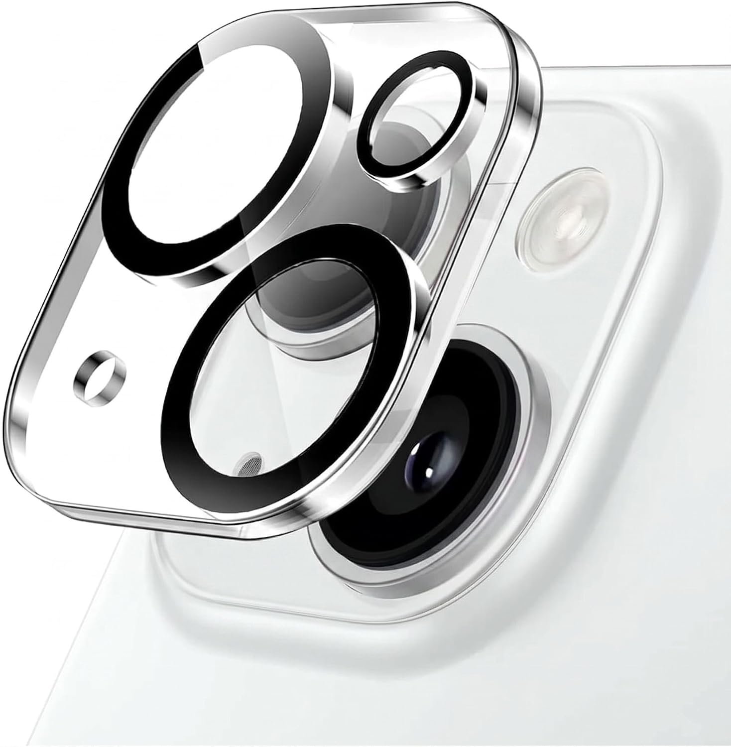 Amazon Brand – Solimo Tempered Glass Camera Lens Protector for iPhone 13 6.1″& iPhone 13 Mini 5.4″,Ultra Clear 9H Hardness Glass Camera Lens Protector Compatible with (iPhone 13/13 Mini)