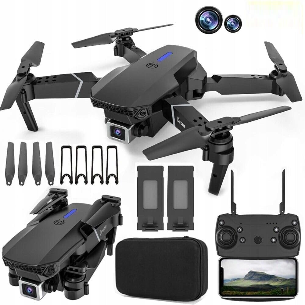 Drone with 4k Camera Foldable 1080P HD Drone with FPV Live Video, Smart Gestures Selfie, Altitude Hold, One Key Take Off/Landing, 3D Flips for Kids and Adults, Carry Case