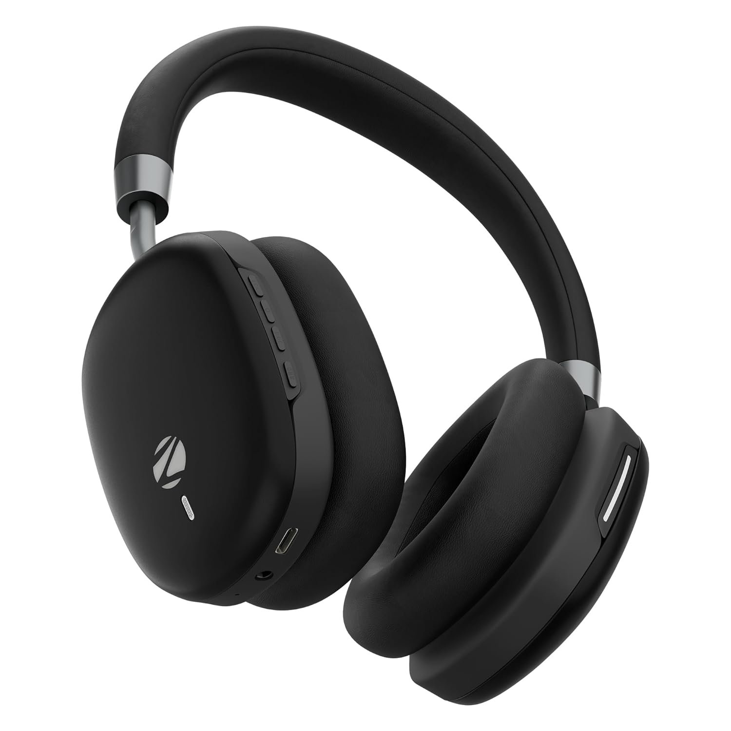 Zebronics Silencio 200T Wireless Headphones, Hybrid ANC 48dB, Upto 100Hrs Playback, 40mm Drivers, Dual Mic ENC, BT v6.0, Gaming Mode, Dual Pairing, Touch Controls, App Support, AUX, Black