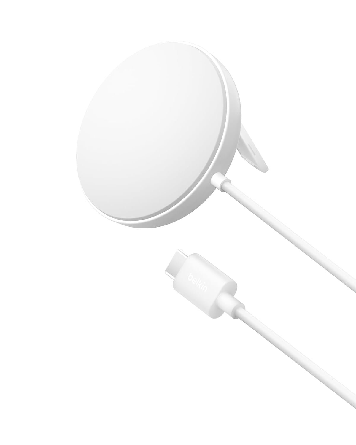Belkin Qi2 Magnetic Wireless Charging Pad 15W with Pop-Up Stand | MagSafe-Compatible Qi2 Certified Wireless Charger for iPhone 16, 15, 14, 13, Samsung Galaxy S25, S24, AirPods | White | Qi2 Certified 15W magnetic charging with pop-up stand, MagSafe-compatible for iPhone 16/15/14/13 and Samsung Galaxy S25/S24