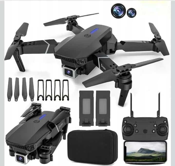 Foldable RC Drone with HD Camera | WiFi FPV Camera Drone | Altitude Hold, One Key Take Off & Headless Mode | Rechargeable Quadcopter for Kids & Beginners (Black)