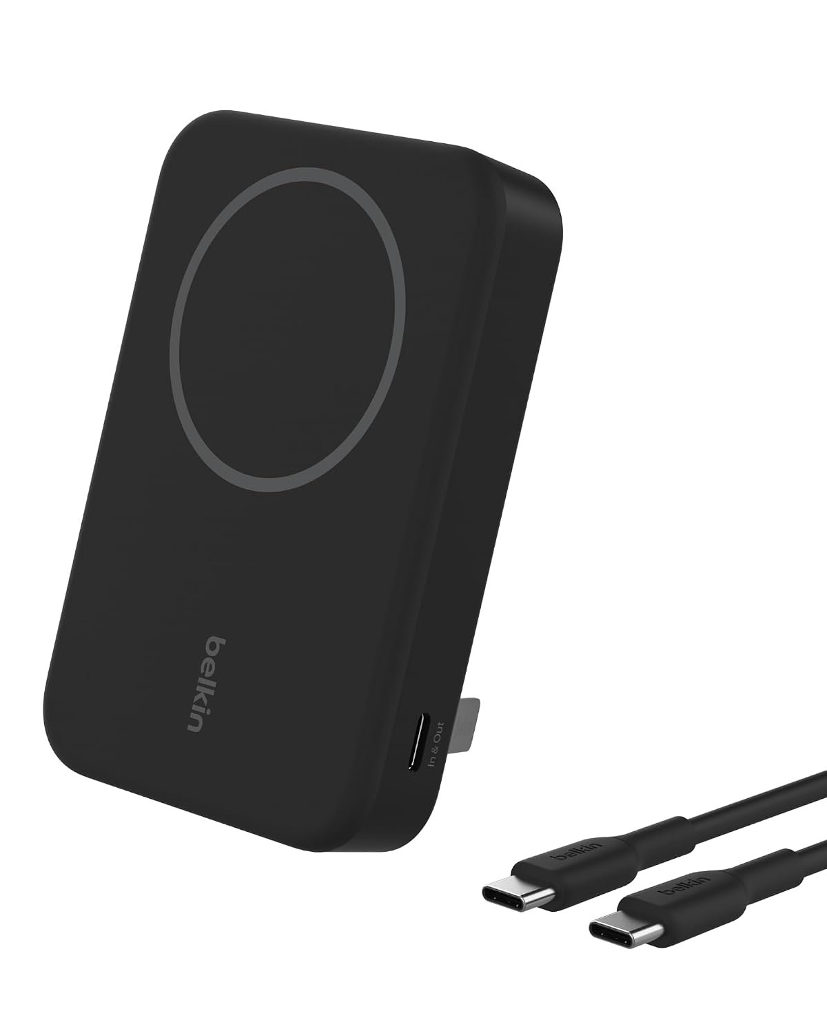 Belkin Qi2 10000 mAh Magsafe Wireless Power Bank | 15W Wireless Fast Charging, Compatible w/iPhone 17, Air, Pro, Pro Max, Google Pixel 10, etc. | 2 Years Warranty | Black | 10000mAh capacity, Qi2 certified, 15W wireless fast charging, MagSafe compatible, 2 years warranty