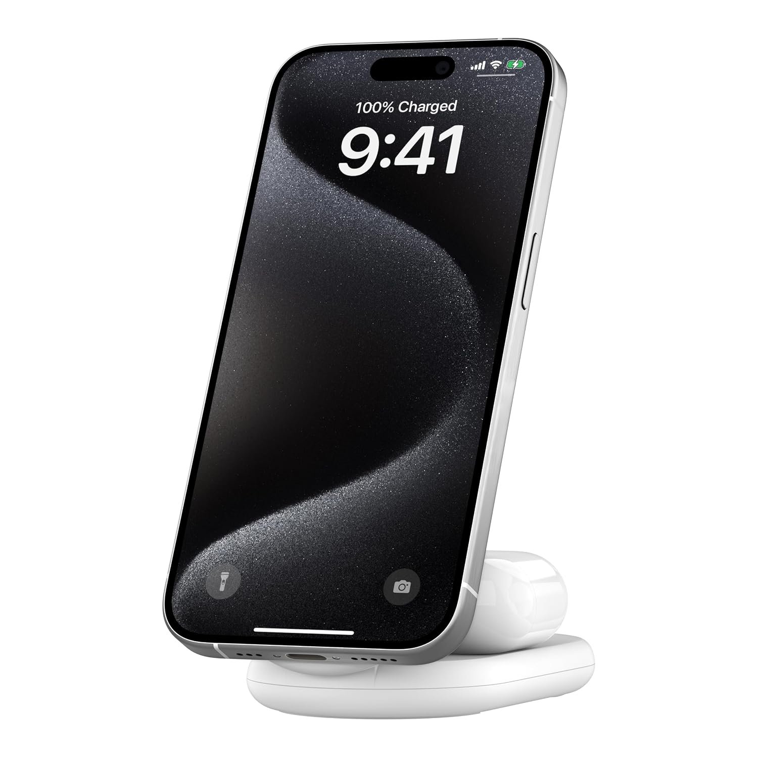 Belkin MagSafe Qi2 Wireless Charger | 2-in-1 Magnetic Foldable 15W | Fast Charger for iPhone 16, 15, 14, 13, 12 | Charging Station with Non-Slip Base | PSU Included | White | Magnetic foldable charging station with non-slip base, PSU included, compatible with iPhone 12 through 16