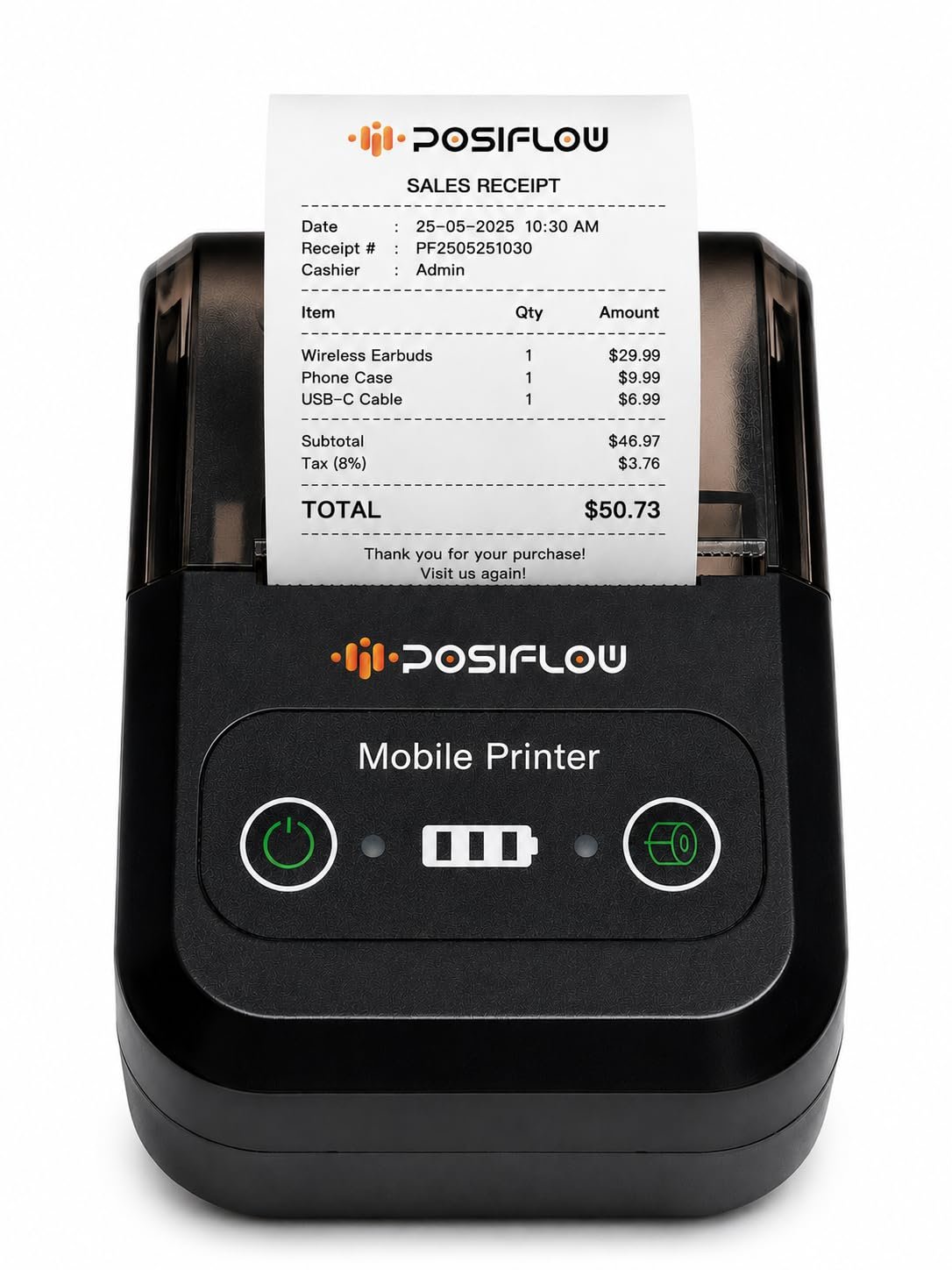 SHREYANS Mini Mobile Receipt Printer, Compact Portable Design for On-the-Go Printing (58mm Bill Smart (588))