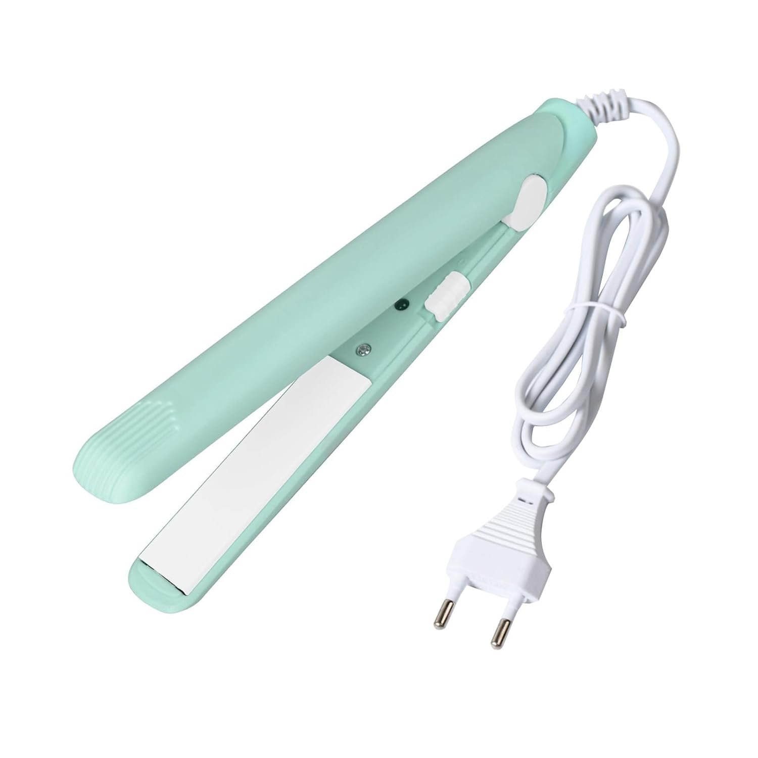 2 in 1 Mini Hair Straightener, Short Hair Straightener, For All Hair Types, Short Hair, Bangs, Male Beard (Green)